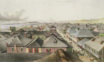 City of Kingston from the Commercial Rooms, Looking Towards the West, plate 20 from 